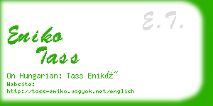 eniko tass business card